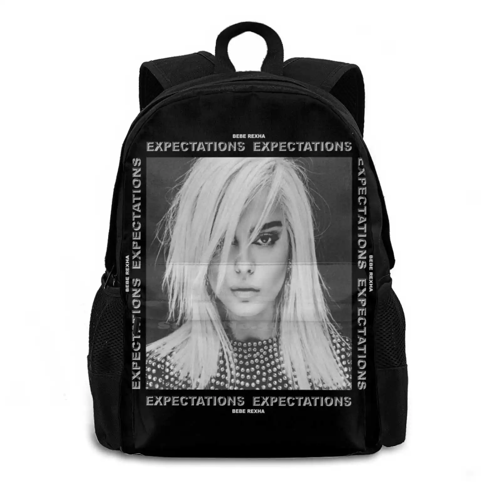 - Expectations New Arrivals Unisex Bags Casual Bag Backpack Expectations Cover Art Black And White