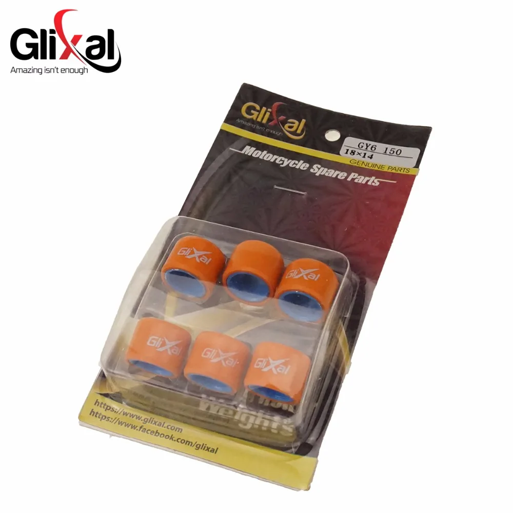 Glixal 18x14mm High Performance Racing Variator Roller Weights Set 152QMI 157QMJ GY6 125cc 150cc Scooter Moped ATV (8g-16g)