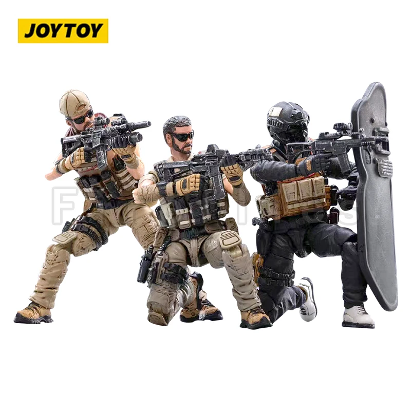 1/18 JOYTOY 3,75 Zoll Actionfigur (3 TEILE/SATZ) Hardcore Söldner Trio Anime Modell Spielzeug