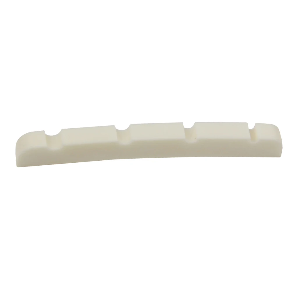 42mm Beige Slotted Curved Buffalo Bone Nut For Fender 4 String Bass Guitars