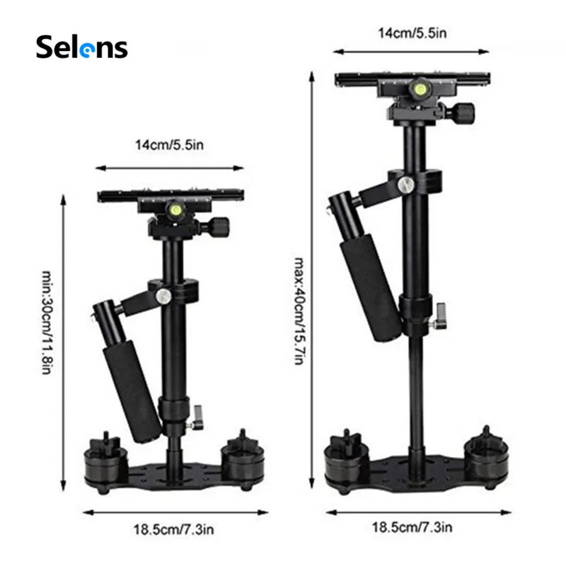 SITOO S40 مقبض استقرار 40 سنتيمتر سبائك الألومنيوم التصوير فيديو يده استقرار اطلاق النار ستيديكام DSLR كاميرا الفيديو