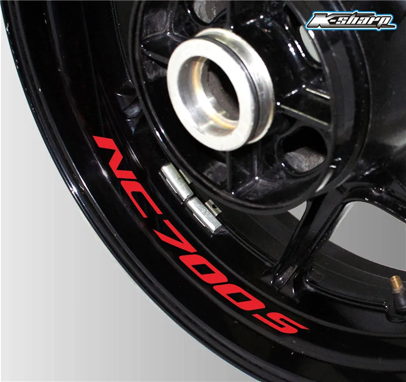 

For HONDA NC700S Custom Inner Rim Declas Wheel Reflective Stickers Stripes MOTO Wheel logo sticker