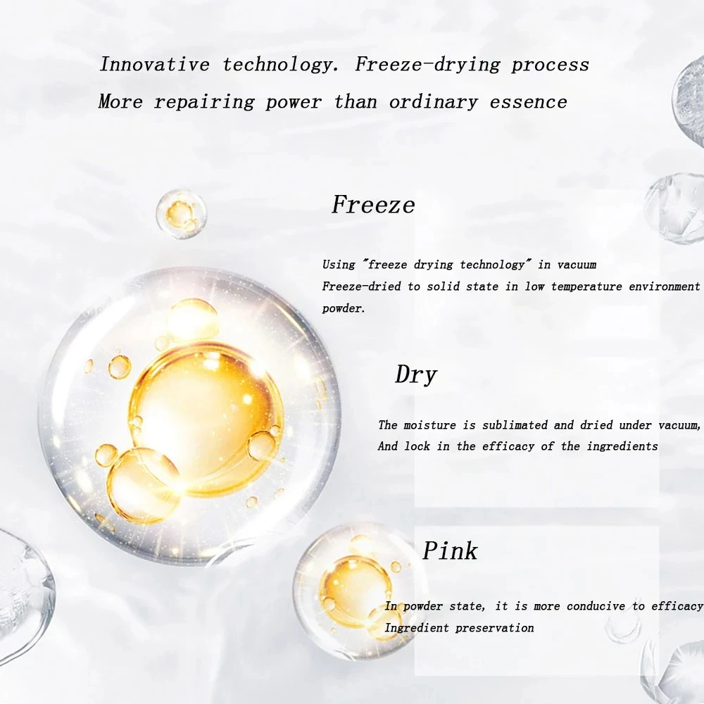 Fullerene Anti Wrinkle Face Serum Oligopeptide Freeze-dried Powder Skin Care Set Moisturizing Brighten Whitening Repair Essence