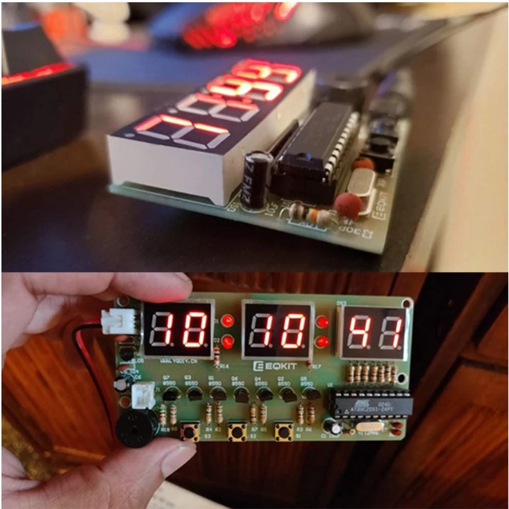 Kit elettronico orologio fai-da-te C51 6-Digital Clock salding Project Practice Component Welding per bengalers School Training Skill