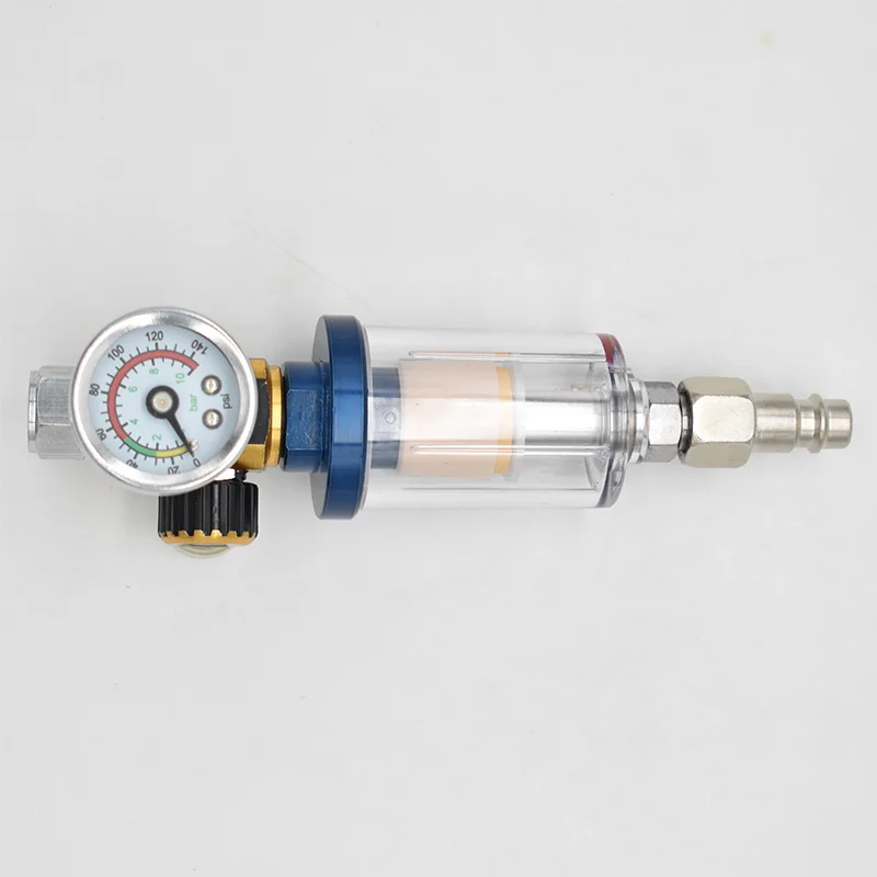 Scratch HVLP Spray Gun Air Regulator Gauge & In-line Water Trap Filter Tool spray gun regulator and Mini spray gun Air Filter