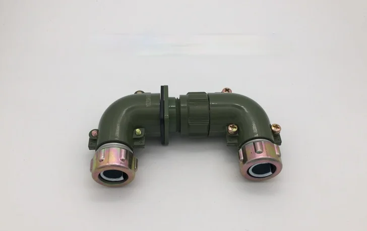 Waterproof Aviation Plug Socket YD20 Docking Type Right Angle Elbow 3-core 4-core 5-core 7-core Metal Hose Connector