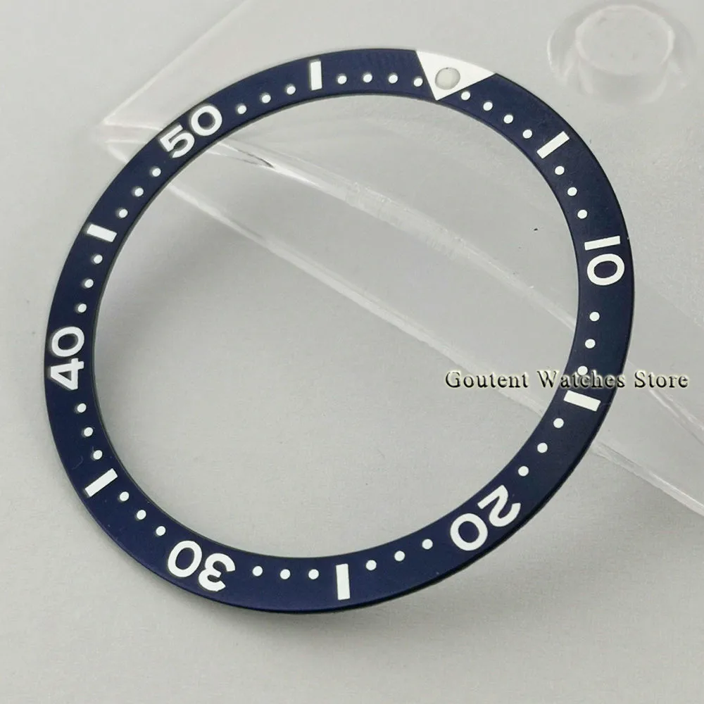 39mm Watch Bezel Insert Black/Blue Red Orange Aluminum Bezel Parts Fit For 45mm Watch Case Replacement Spare Parts