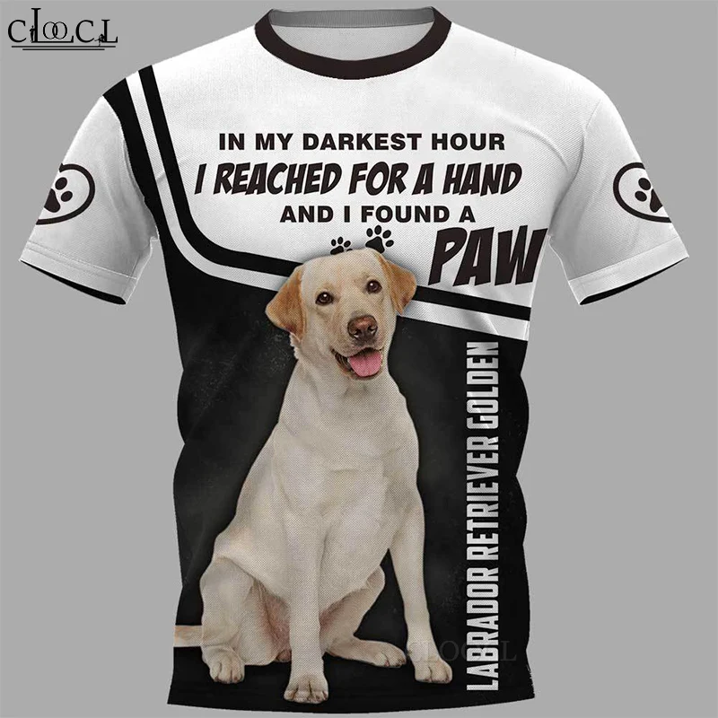 

CLOOCL 2021 Newest Labrador Retriever T Shirt Summer Men Women 3D Print Hip Hop Tops Round Neck T-shirt Pullover Drop Shipping