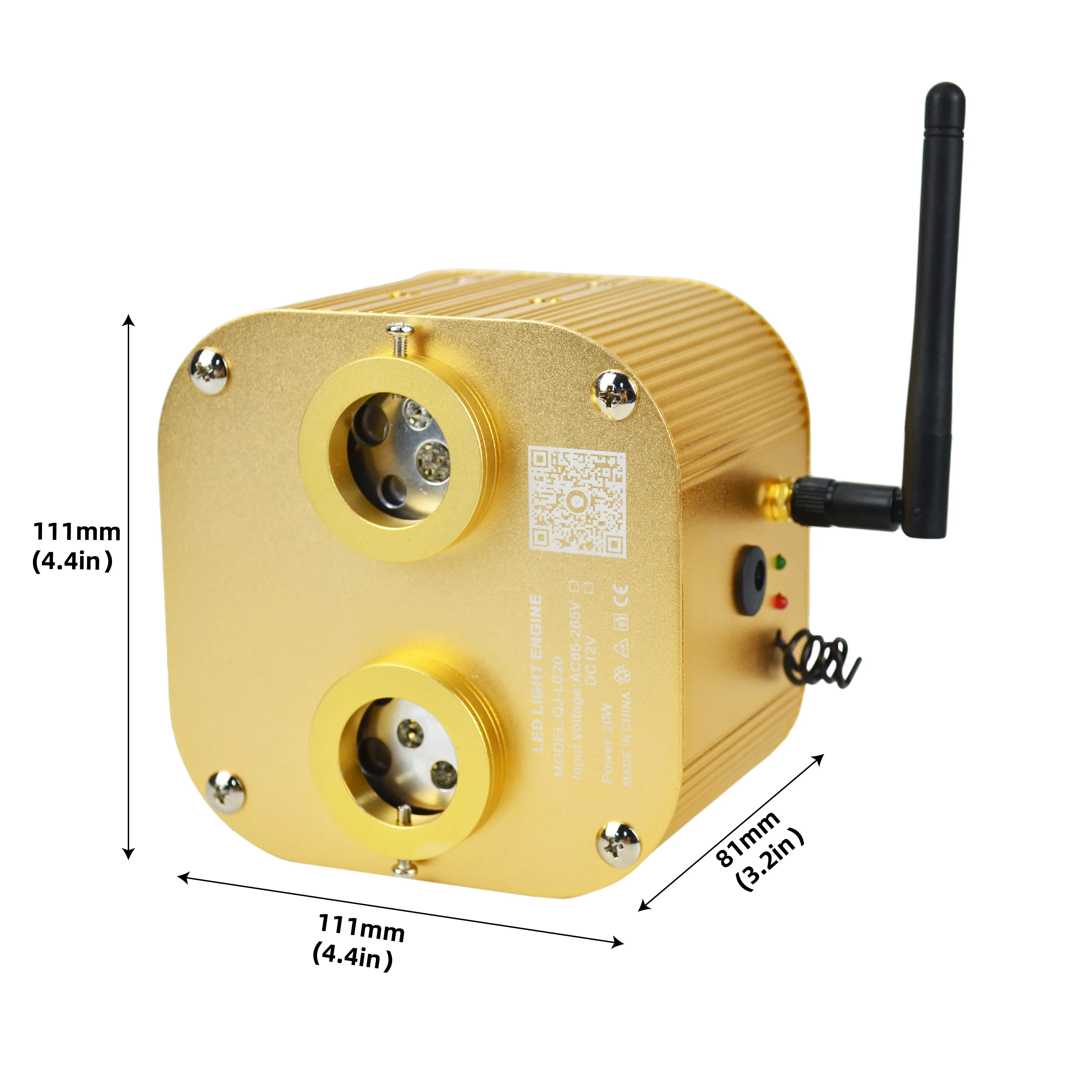 Double Head Twinkle 20W RGBW Bluetooth APP Music Control LED Fiber Optic Light Engine