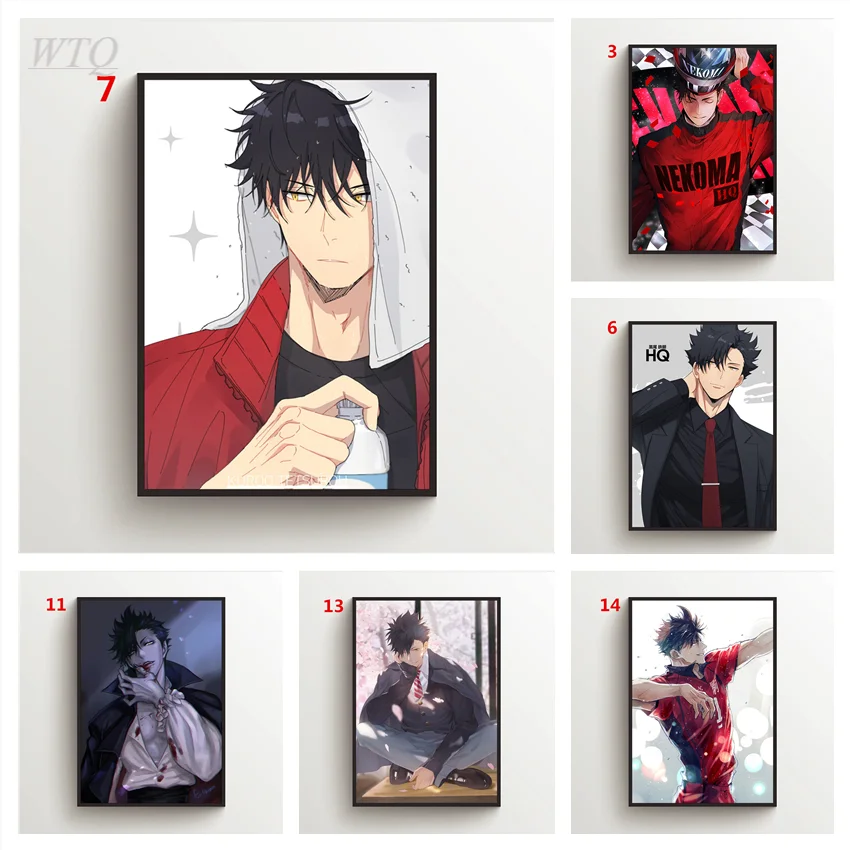 Anime Posters Haikyuu!! Kuroo Tetsurou Wall Poster Canvas Painting Posters and Prints Wall Decor Wall Art Picture Home Decor