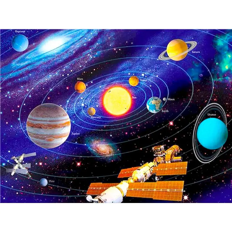 GATYZTORY Farbe Durch Zahlen Für Erwachsene Planet Landschaft Raum Universum Ölgemälde Hause Wand Dekor Leinwand Colouring Kunstwerk Rahmen