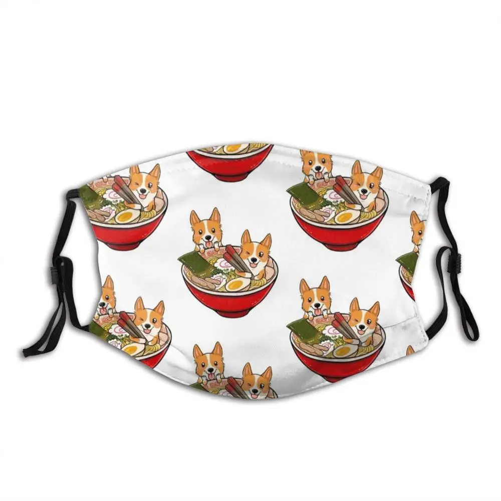 

Funny Corgi Japanese Ramen Funny Print Reusable Pm2.5 Filter Face Mask Corgi Pembroke Welsh Corgi Pembroke Welsh Puppies Puppy