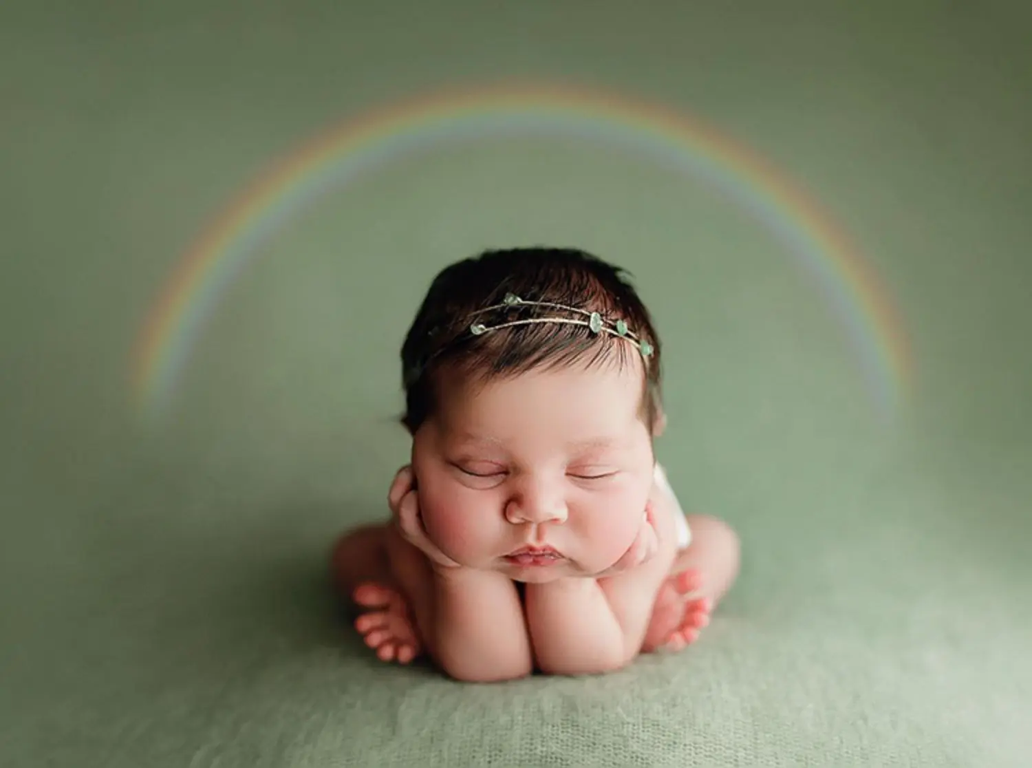 

9 color natural gem simple hair lead headflower original baby photo hair ornaments newborn photography props