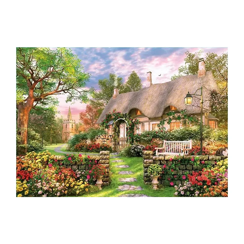 British cabin 1000Pieces Famous painting landscape Puzzle for adult Difficult Decompression toys Big Size 70X50CM