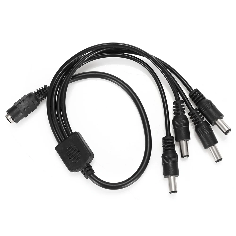 Adaptador de tomada, 1 fêmea para 2 4 8 macho, 5.5mm * 2.1mm, para câmera de segurança cctv, fita de led