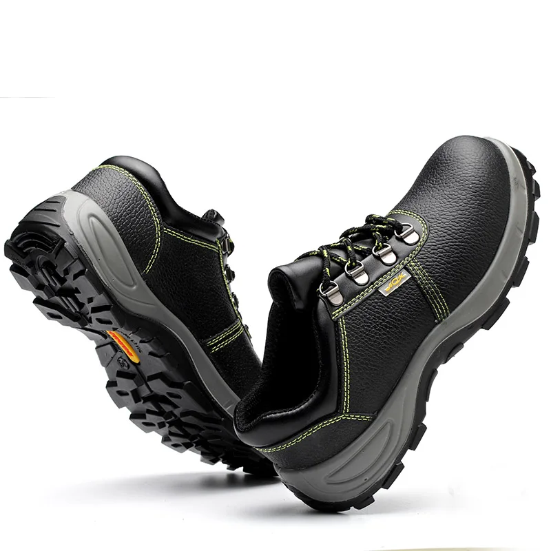 China factory High top Leather injection  Pu polyurethane solid soled Steel toe Waterproof Work Safety Shoes Boots