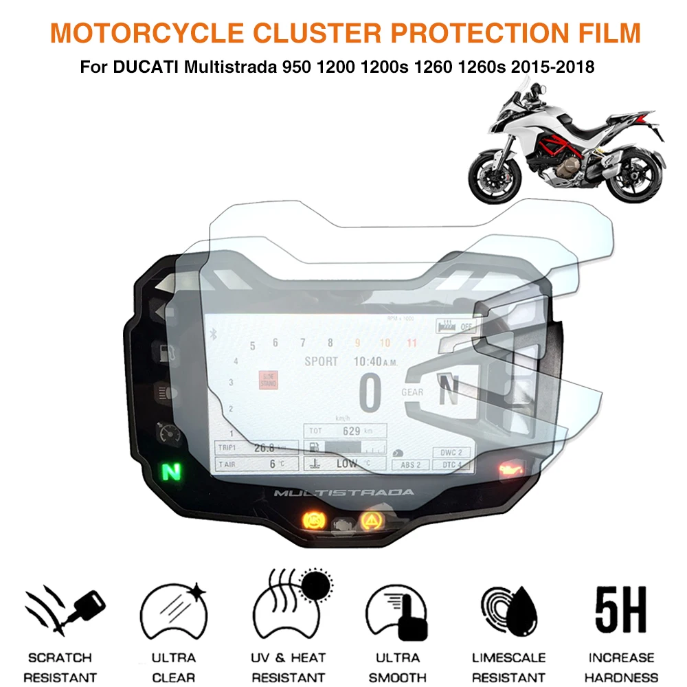 

Motorcycle Cluster Scratch Protection Film Screen Protector For DUCATI Multistrada 950 1200 1200S 1260 1260S 2015-2018