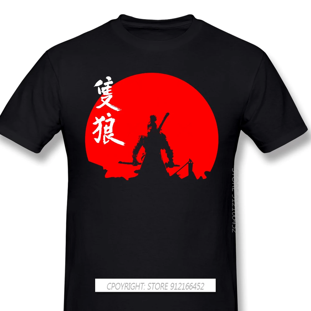 The One Armed Wolf T Shirt Men Clothes Hot Sale Bloodborne ARPG Games Tees Shirt 100% Cotton Crew Neck Casual T-Shirts