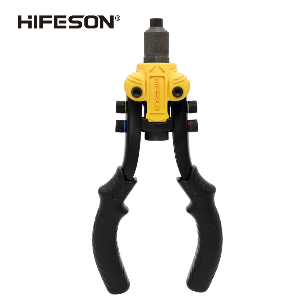 HIFESON 11"Riveter Gun Auto Rivet Tool Blind Rivet Nut Gun Heavy Hand Inser Nut Tool Manual Mandrels 2.4/3.2/4/4.8/6.4mm