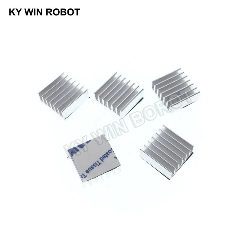 5Pcs Mini Adhesive Aluminum Radiator Heatsink Heat Sink 14x14x6mm Cooler For 3D Printer Stepper Motor Driver VGA RAM LED IC