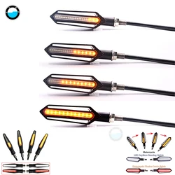 4X LED Motorcycle Turn Signals Flowing Water Tail Light Motorcycles Flashing motorcycle turn signal Indicato
