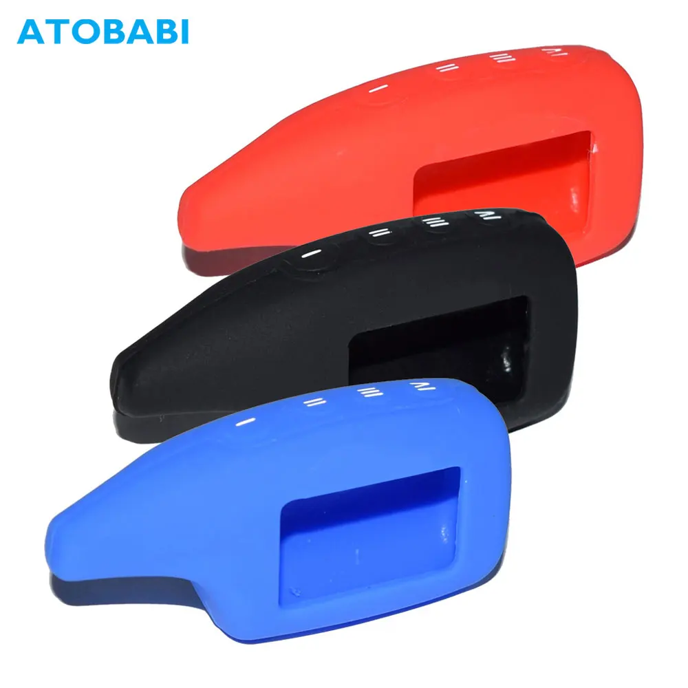 Funda de silicona para llave Scher Khan Magicar 5 6 V logi-car A B alarma de coche bidireccional M5 llavero LCD Control remoto funda protectora piel