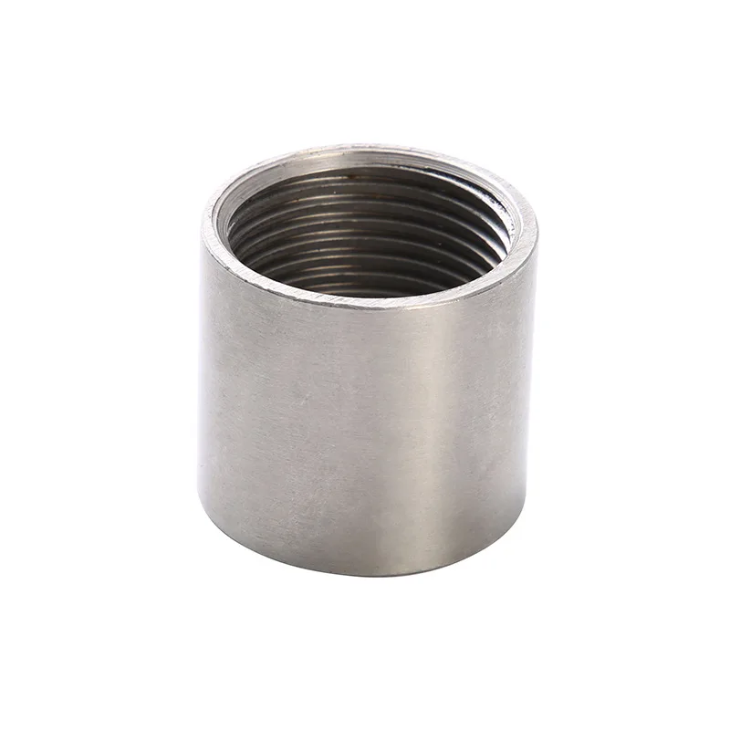 Polished 1/4'' - 2'' BSP Female Thread 304 Stainless Steel Fitting SS304 Equal Coupling Straight Water Pipe Joint Connector