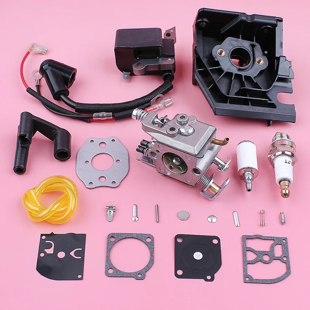 Carburateur Carb Bobine Voor Husqvarna 136 137 141 142 Brandstof Filter Lijn Grommet Adapter Reparatie Kit Chainsaw Vervangen Deel