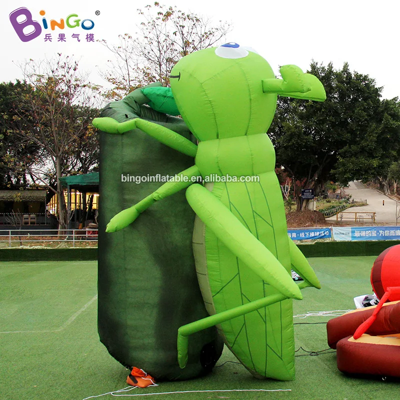 Customized 2.7x3m Big Inflatable Grasshopper Decorations Inflated Cartoon Toys For Party Event Home Decoration