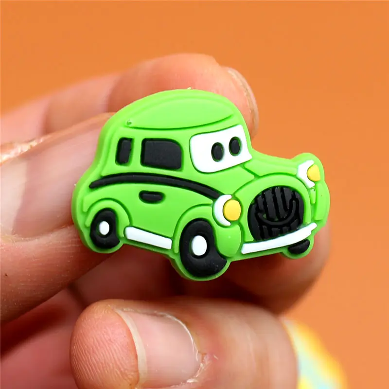 Single Sale 1pcs Shoe Charms Car/Motorcycle/Taxi/Minibus/Bike Shoe Accessories Shoe Buckle Decorations Fit Kid's X-mas