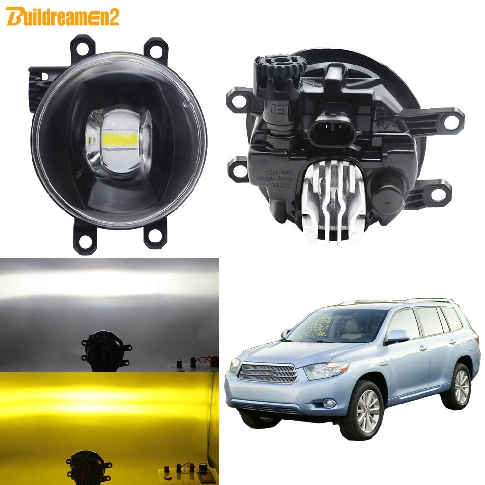 

Fog Light Assembly For Toyota Highlander 2008 2009 2010 2011 2012 Car Front Bumper LED Lens Fog Lamp Daytime Running Light 12V
