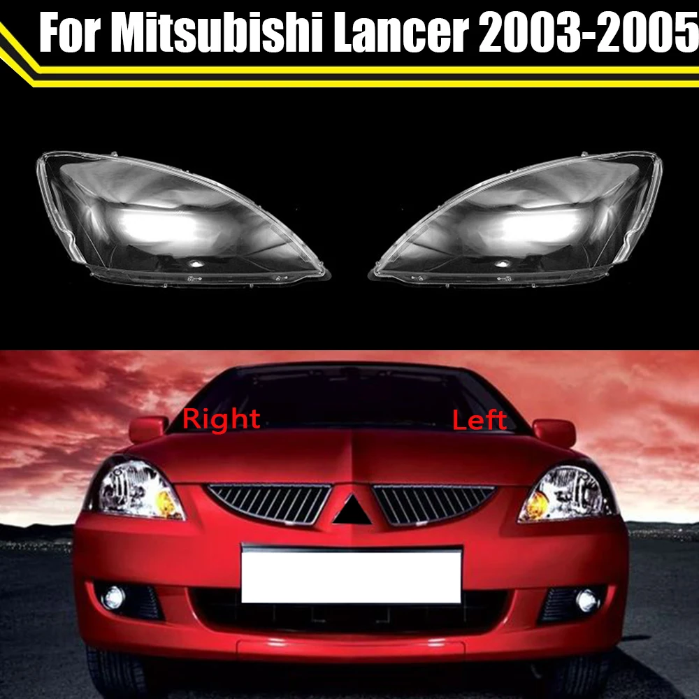 Cubierta de plástico transparente para faros delanteros de Mitsubishi Lancer 2003, 2004, 2005, cubierta de cristal