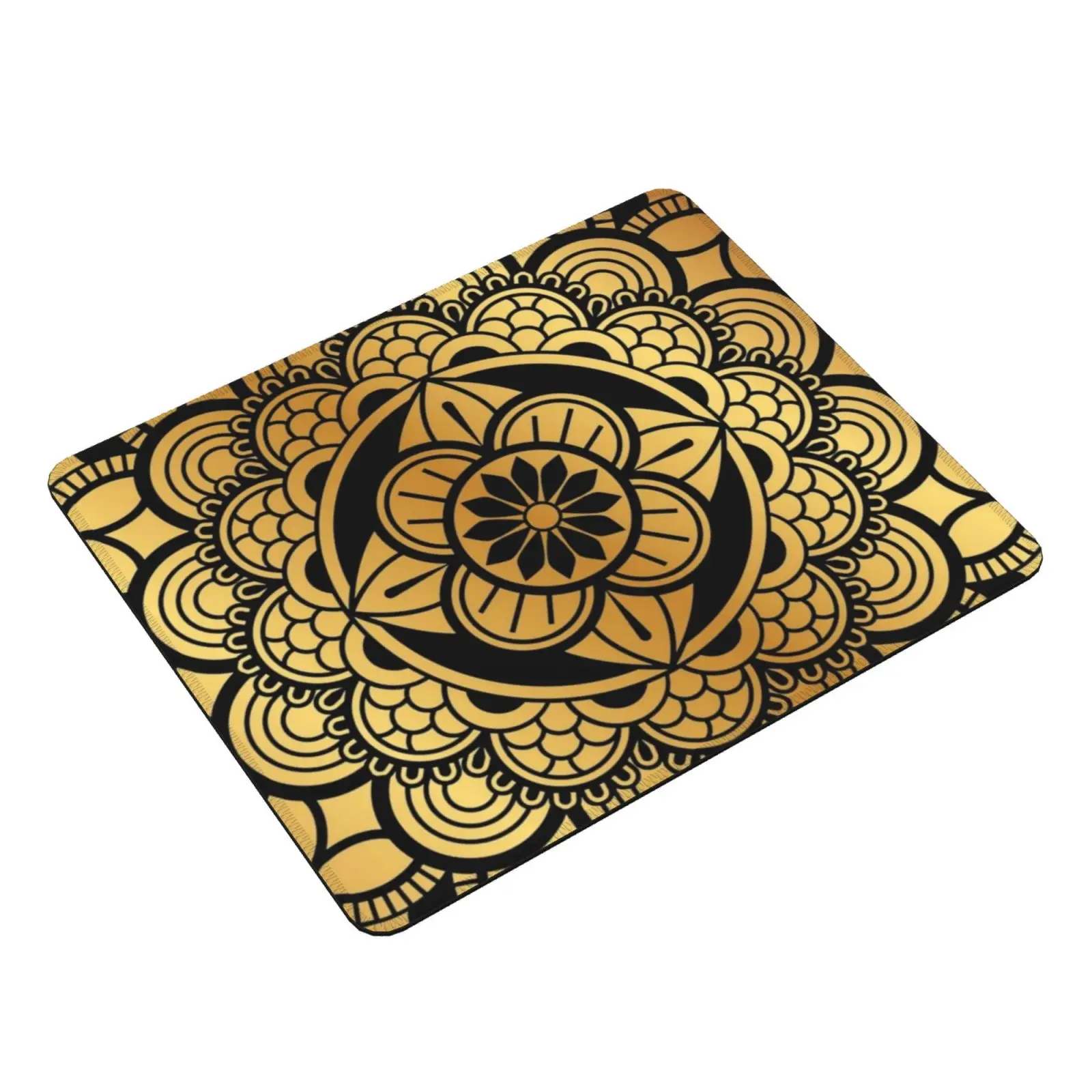 Gold Mandala Mouse Pad DIY Print Mandala Pattern Flower Gold Bohemian Boho Floral Girly Trendy Beautiful