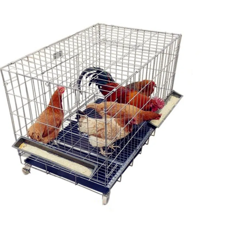 

Poultry Pet Chicken Cage Iron Small Household Transport Farm White Pigeon Folding