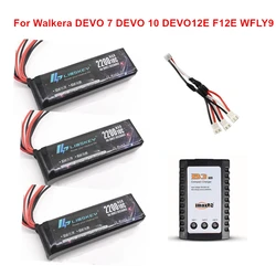 Limskey 11.1V 2200mAh LiPo Batteria per Walkera DEVO 7 DEVO 10 DEVO12E F12E WFLY9 RadioLink AT9 AT10 Trasmettitore 3S 11.1v Batteria