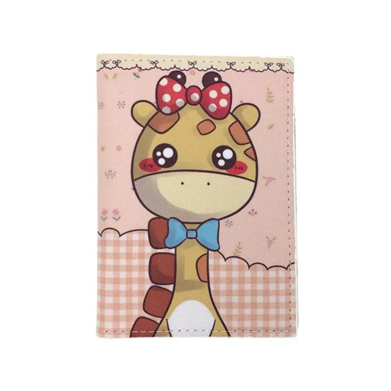 Cute Giraffe & Cats Travel Passport Case ID Card Cover Passport Holder Protector Organizer Travel Super Quality Card Holder