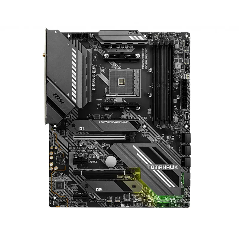 Carte mère de jeu MSI MAG X570S TOMAHAWK MAX, composant pc, compatible wi-fi, processeur AM4, DDR4, PCI-E 4.0 M.2, compatible 5950X, 5900X, R9, R7, R5, AM4, CPU X570