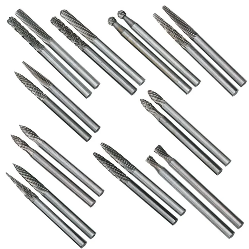 Tungsten Staal Slijpen Hoofd/Carbide Rotary File/Wolfraam Stalen Frees/Metalen Slijpen Graveren Hoofd/3mm Handvat