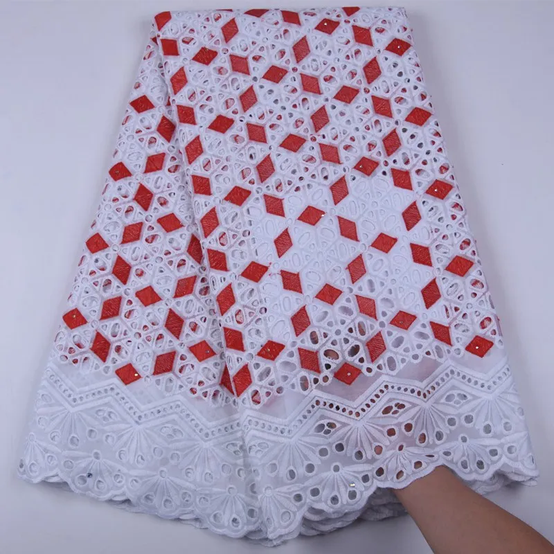 African Lace Fabric 2019 High Quality Lace Swiss Voile Lace In Switzerland Stoned Black White Cotton Lace Fabric For Dress S1710