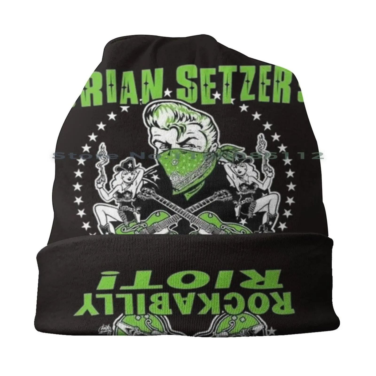 Brian Setzer Stray Cats Beanies Knit Hat Brian Setzer Stray Cats Roll 80s 80s Music 80s Band 1979 70s Music Band Music Music