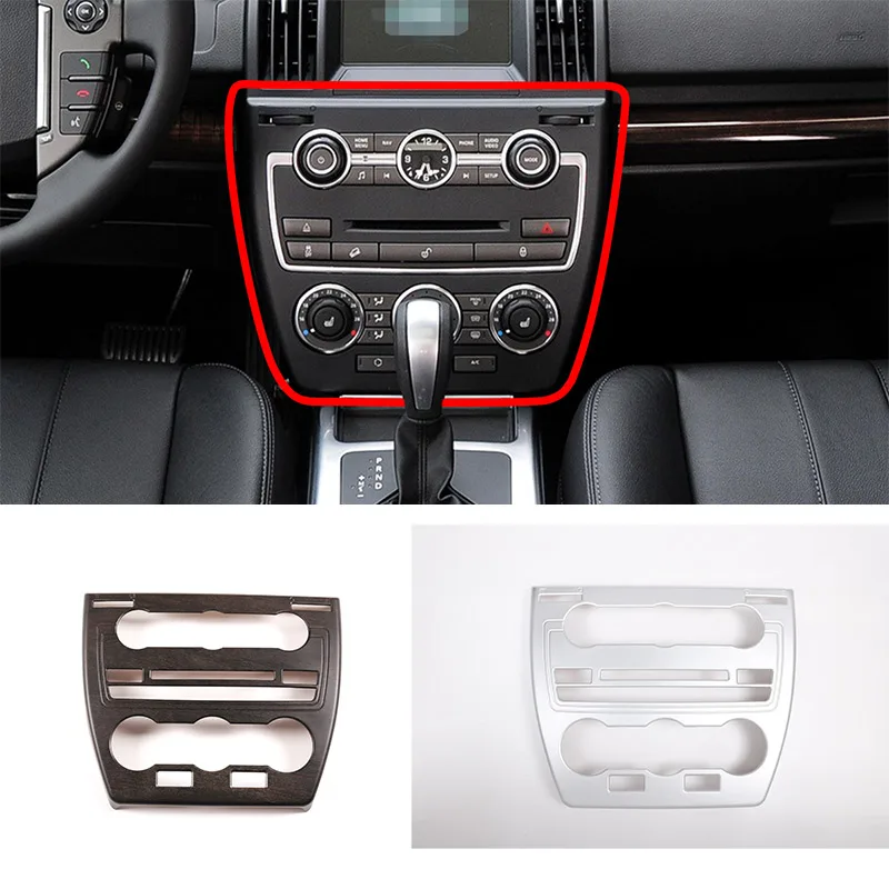 

For Land Rover Freelander 2 2013-15 ABS Chrome Central Control Air Conditioning Mode Button Frame Panel Sticker Car Accessories
