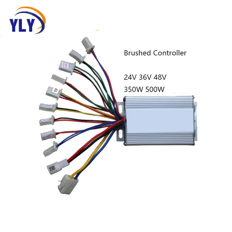 24/36/48V 350W/500W Brush Motor Controller Scooter Wheel Brushed Speed Controller for Electric Bicycle Tricycle