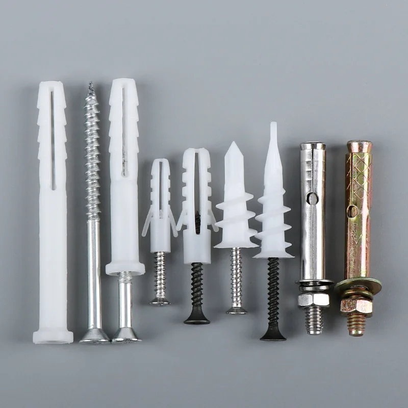 

20pcs/set Plastic expansion pipe M5 M6 M8 rubber plug Curtain Gypsum Board Hollow Wall Expansion Screw anchor plug