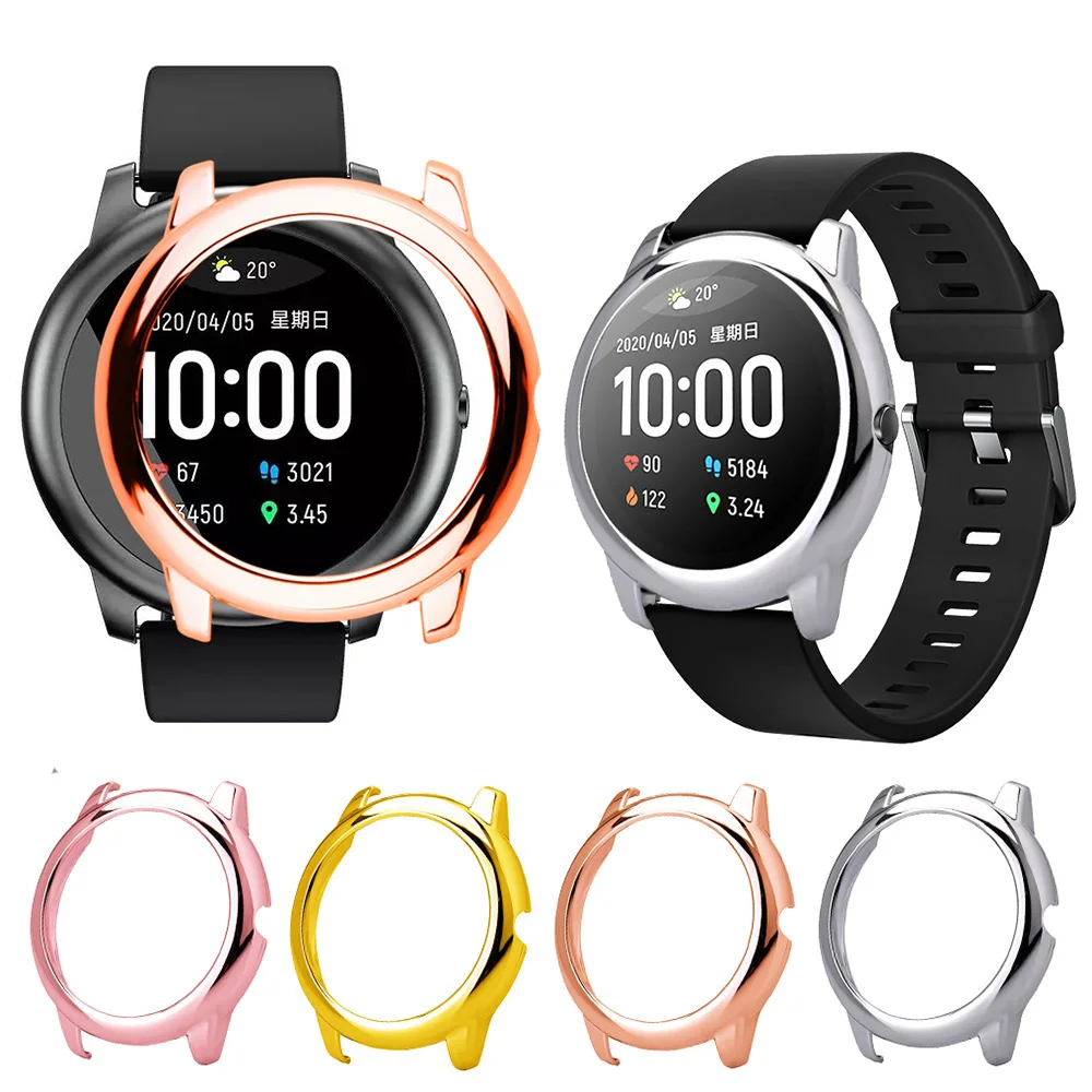 Electroplated PC Protector Case For Xiaomi Haylou Solar LS05 Protective Shell Frame