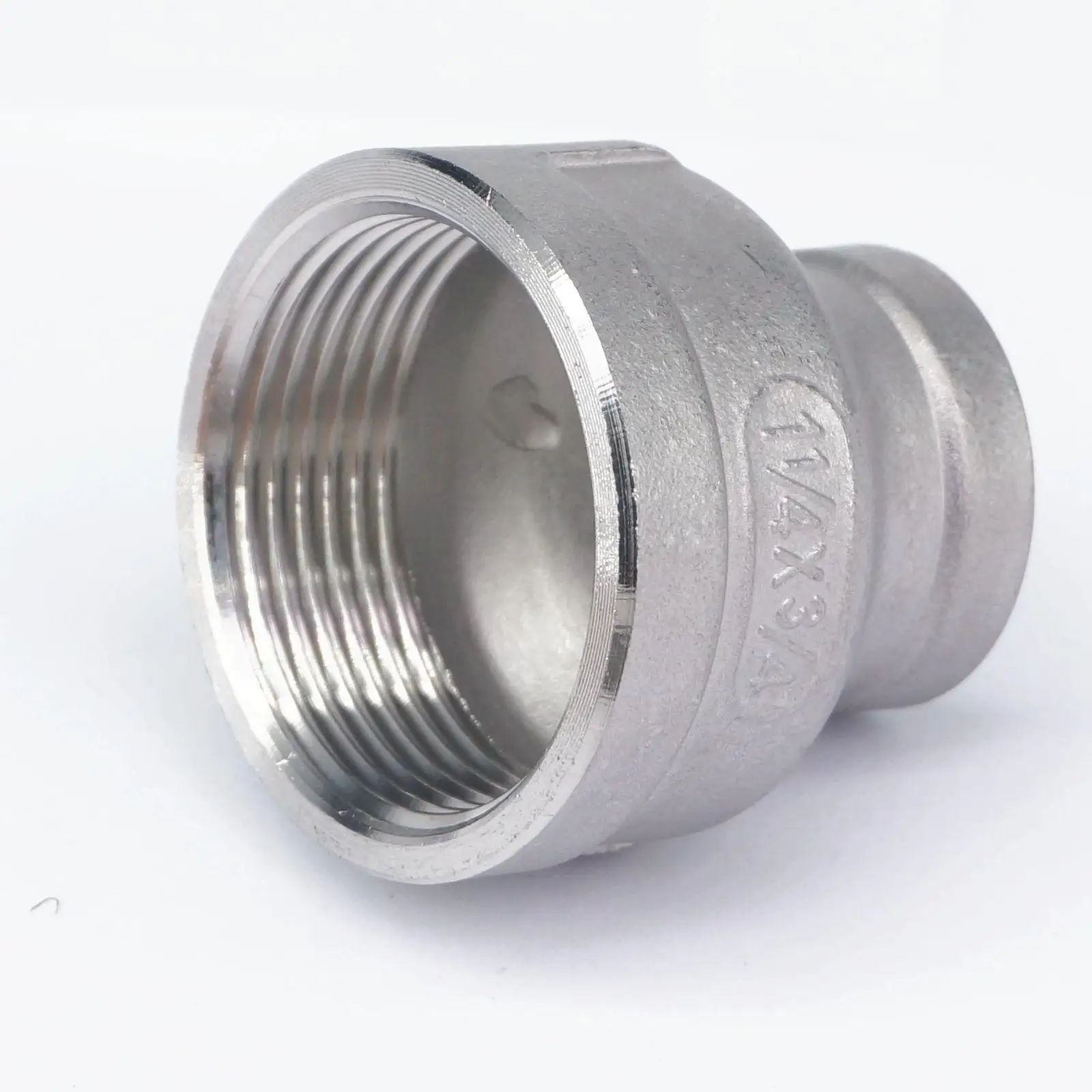 

3/4" BSP to 1-1/4" BSP Female Thread 304 Stainless Steeel Concentric Reducer Connector Pipe Fitting water air oil