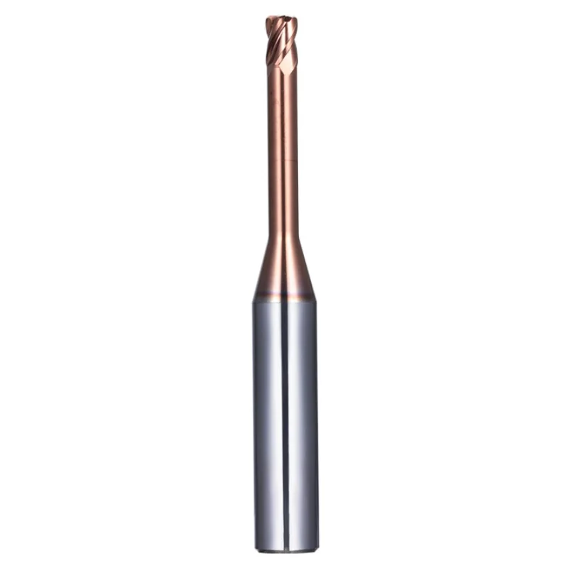 HRC60 Micro 2 Flute End Mill Cutter MicroRound Nose Milling Cutter 4 Flutes Rib Corner Radius End Mill Tungsten Steel End