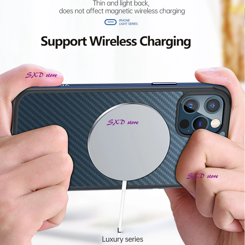 3D чехол из углеродного волокна для iPhone 12 Pro Max, металлический каркас, прозрачный чехол для телефона iPhone 11 12 Mini XS Max