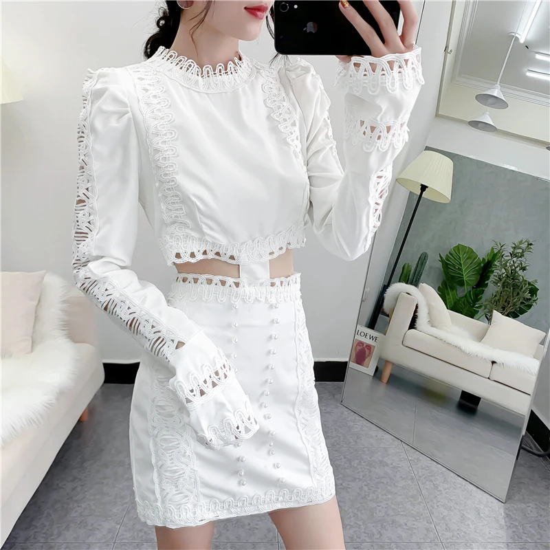 BLLOCUE Early Autumn New Lace Stitching Beaded Slim Dress Women's Sexy Elegant Party Lovely Fashion Designer Dresses Ladies