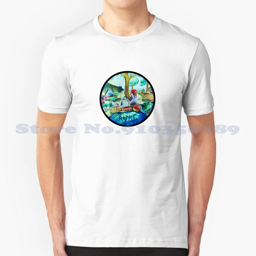 Market Painting 100% Cotton T-Shirt Urban Daybreak Archivist Sketches Architect Ideas Architectural Scale Architectural Digest