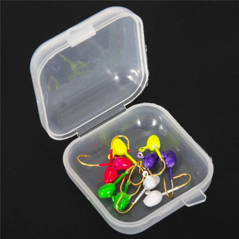 10 Pcs Ice Fishing Jigs Metal Head Hooks Mini Winter Ice Fishing Baits Fishing Jigging Lures Fishing Tackle Accessories Newest